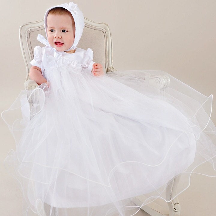 Shanna Taufkleid Mit Stirnband & Häubchen - 18-24 Monate von ALLIEWADE