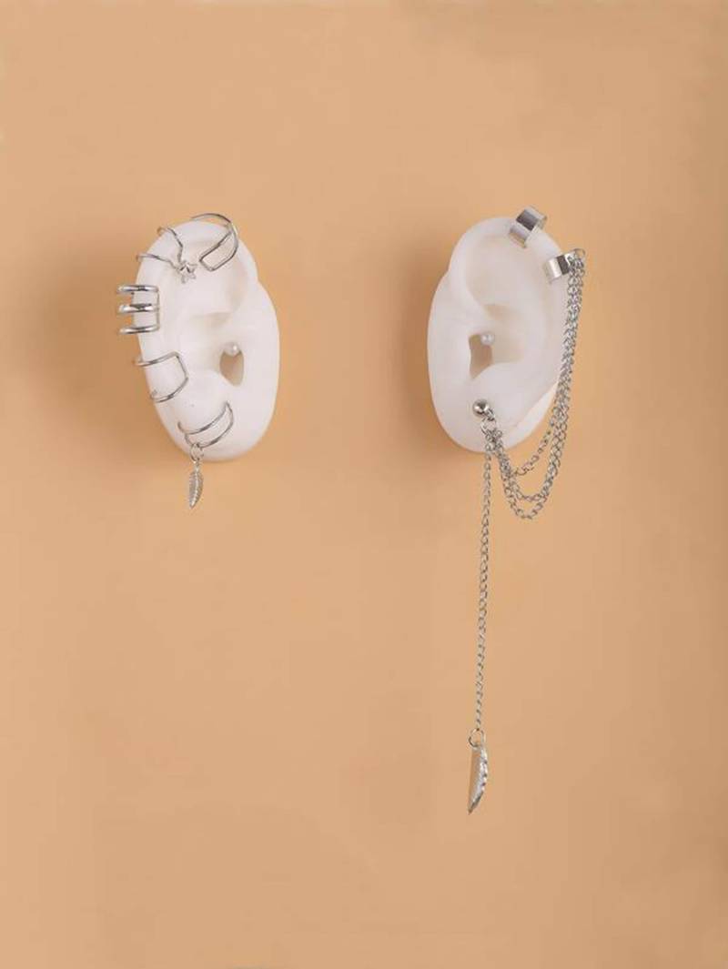 7 Stück Manschettenkette Ohrring Fake Kein Piercing Punk Magnetic Non-Piercing Körperschmuck von ALLPlantBased