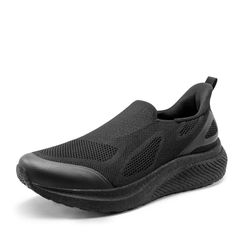 ALLSWIFT Herren Wanderschuhe Freihändig Running Schuhe Sneaker Freizeit Straßenlaufschuhe, Alles schwarz, 46 von ALLSWIFIT