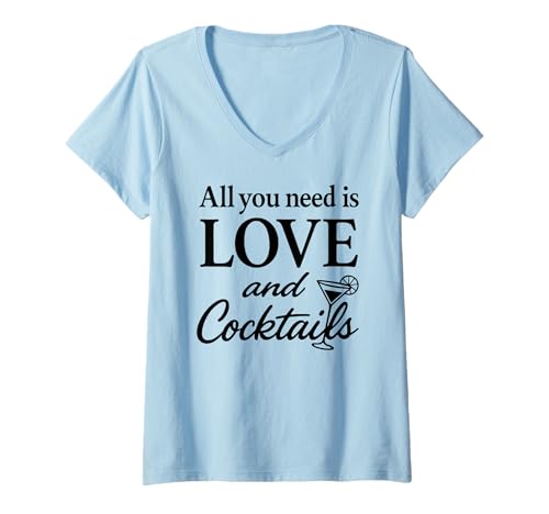 Damen ALL YOU NEED IS LOVE AND COCKTAILS - MARGARITA COCKTAIL T-Shirt mit V-Ausschnitt Damen ALL YOU NEED IS LOVE AND COCKTAILS - MARGARITA COCKTAIL T-Shirt mit V-Ausschnitt von ALL YOU NEED IS LOVE X AND COCKTAILS. On Vacation