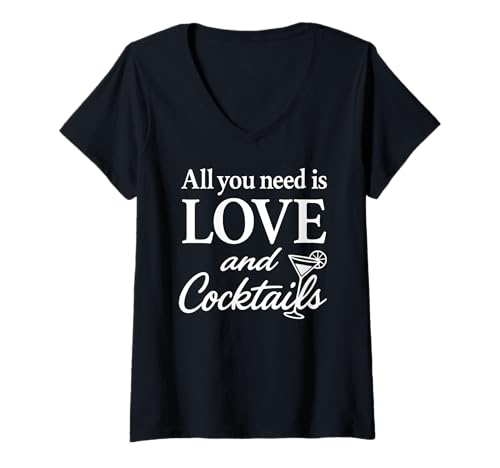 Damen ALL YOU NEED IS LOVE AND COCKTAILS - MARGARITA COCKTAIL T-Shirt mit V-Ausschnitt Damen ALL YOU NEED IS LOVE AND COCKTAILS - MARGARITA COCKTAIL T-Shirt mit V-Ausschnitt von ALL YOU NEED IS LOVE X AND COCKTAILS. On Vacation