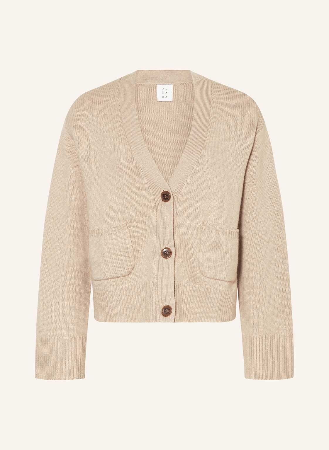 Almada Label Strickjacke Beja Mit Cashmere beige von ALMADA LABEL