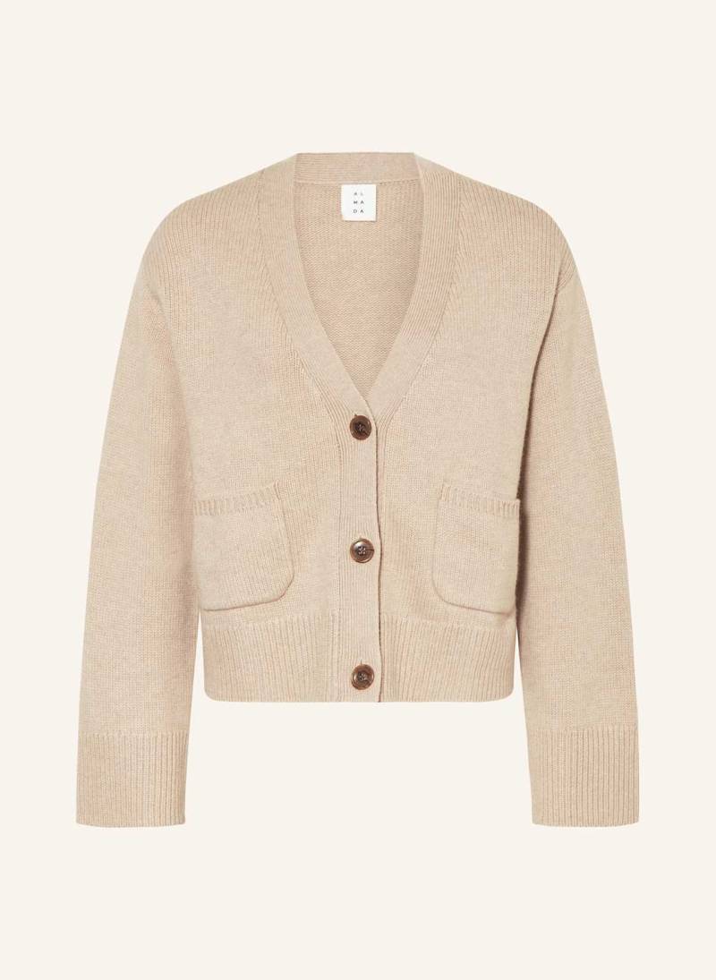 Almada Label Strickjacke Beja Mit Cashmere beige von ALMADA LABEL