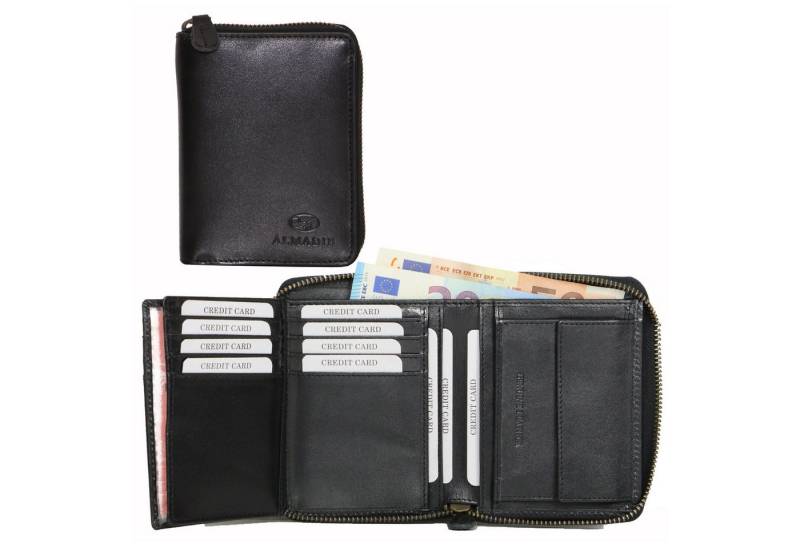 ALMADIH Brieftasche Leder P2H-RV Portemonnaie RFID-Schutz Hochformat von ALMADIH