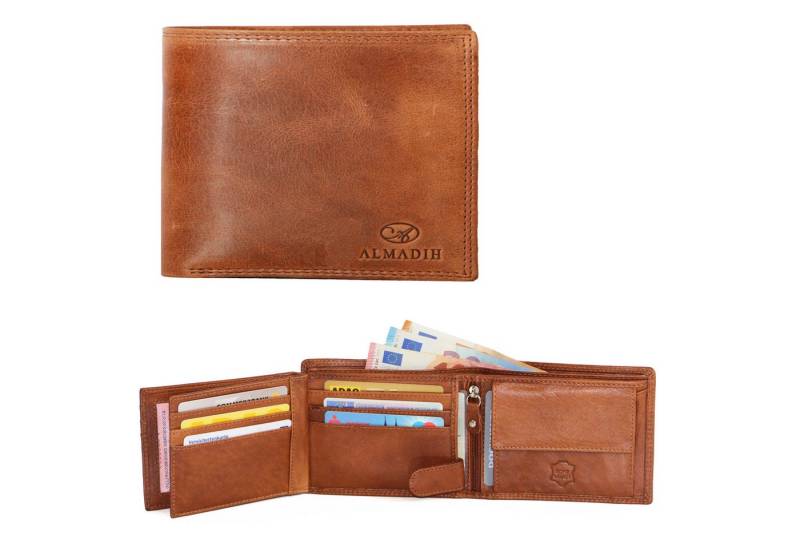 ALMADIH Brieftasche Leder P2Q Portemonnaie RFID Schutz Börse Geldbörse Geldbeutel von ALMADIH