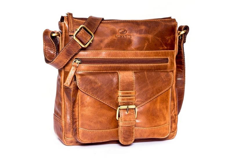 ALMADIH Handtasche Leder Damen Abby Umhängetasche Damentasche Schultertasche von ALMADIH