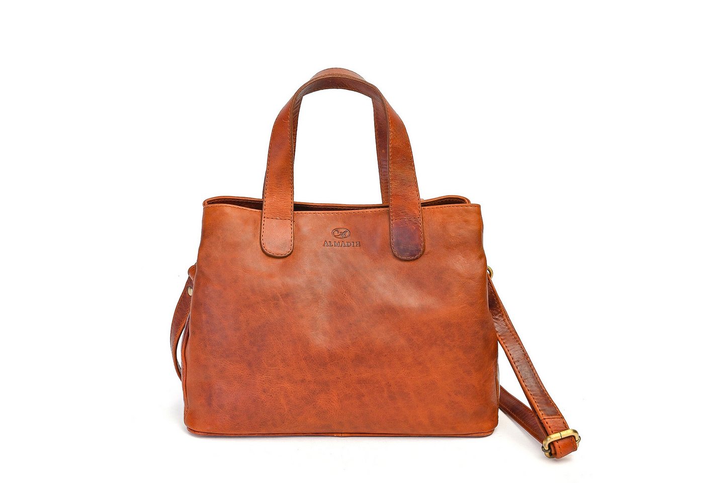 ALMADIH Handtasche Leder Damentasche JULIA Schultertasche Lederhandtasche Umhängetasche von ALMADIH