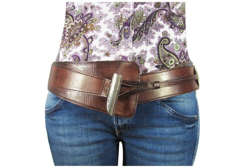 ALMADIH Hüftgürtel Taillengürtel Echtleder Damen Ledergürtel Wickelgürtel Damengürtel von ALMADIH