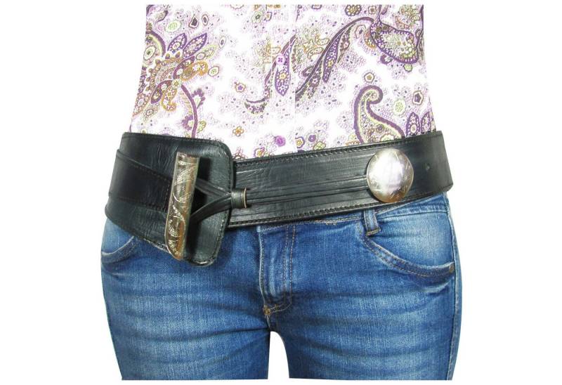 ALMADIH Taillengürtel Echtleder Damen Ledergürtel Wickelgürtel Hüftgürtel Damengürtel braun von ALMADIH