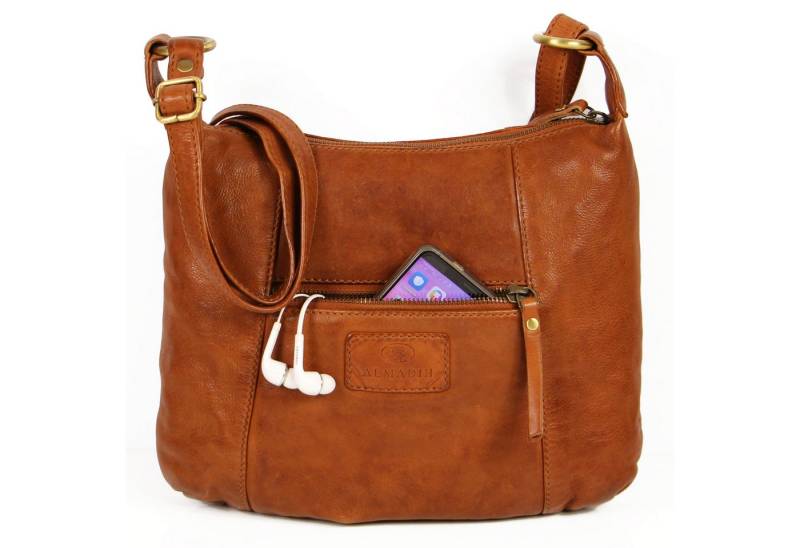 ALMADIH Umhängetasche Leder Damen GRACE Ledertasche Schultertasche Handtasche von ALMADIH