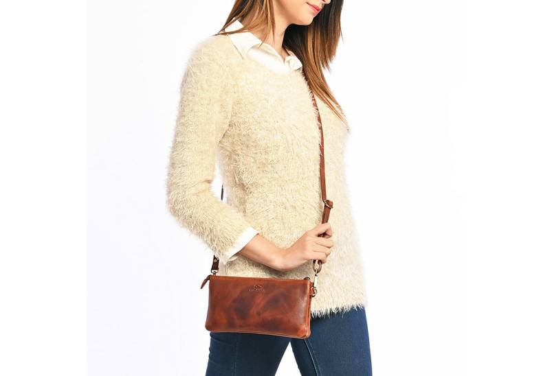 ALMADIH Umhängetasche Leder Damentasche ALICE Freizeittasche Schultertasche von ALMADIH