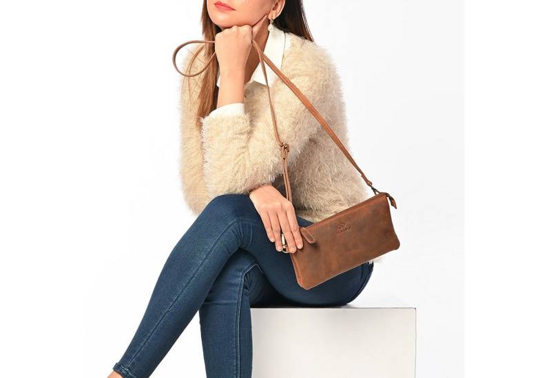 ALMADIH Umhängetasche Leder Damentasche ALICE Freizeittasche Schultertasche von ALMADIH