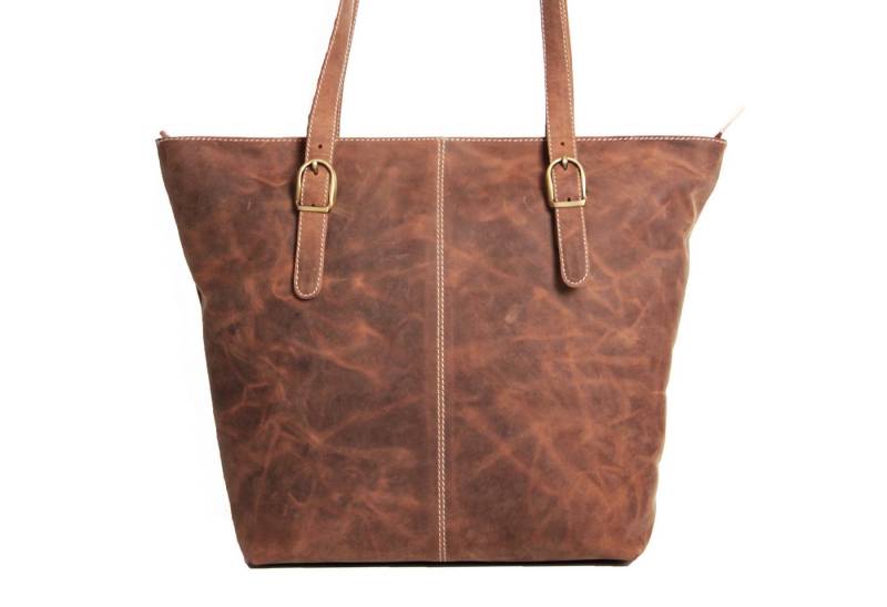 ALMADIH Umhängetasche Leder Damentasche M27 Shoper Businesstasche 15 Zoll Laptoptasche von ALMADIH