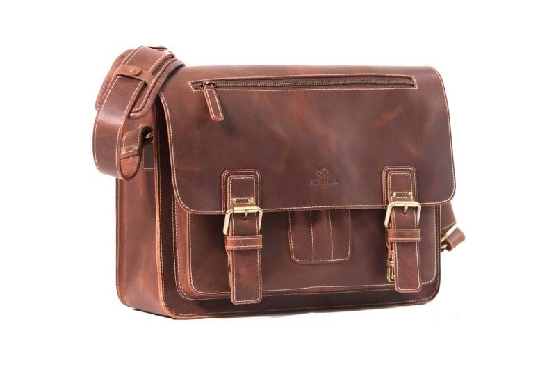 ALMADIH Umhängetasche Leder Herren BILLY robustes Ledertasche in Sattlerqualität von ALMADIH