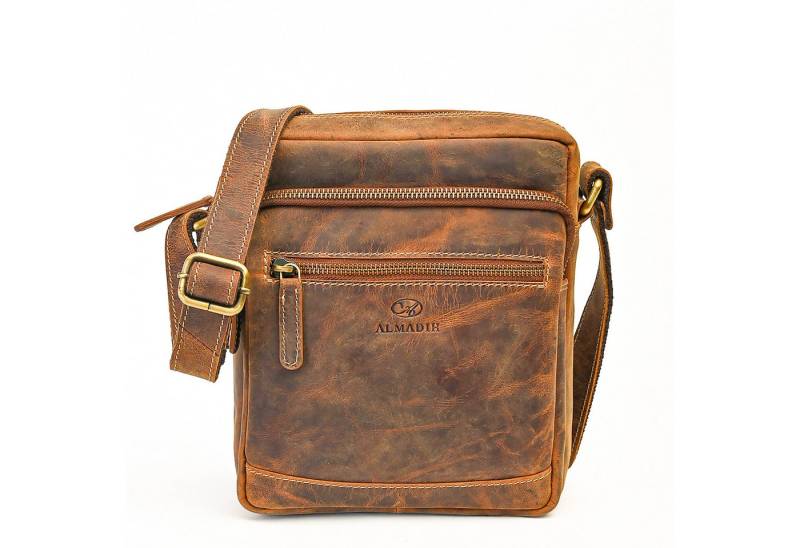 ALMADIH Umhängetasche Leder Herren EMIL 9.7 Zoll iPad Ledertasche für Reisen & Alltag von ALMADIH