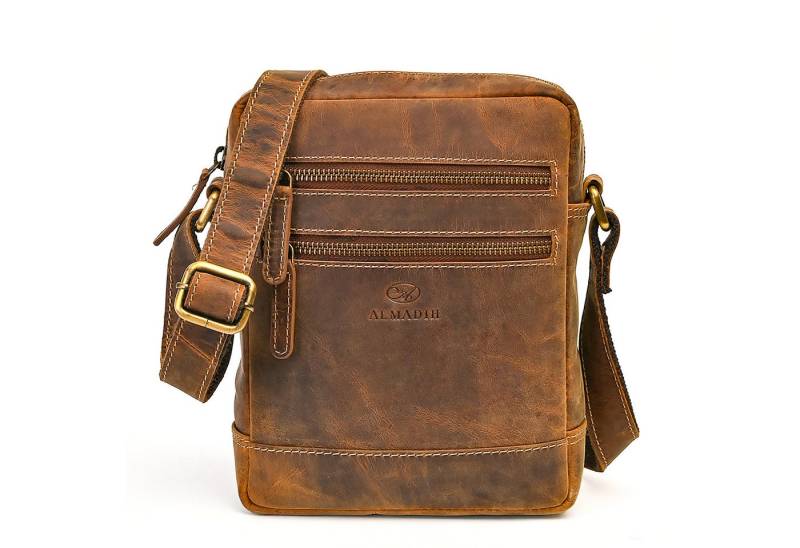 ALMADIH Umhängetasche Leder Herren LEON Kompakte Ledertasche für Reisen & Alltag . von ALMADIH