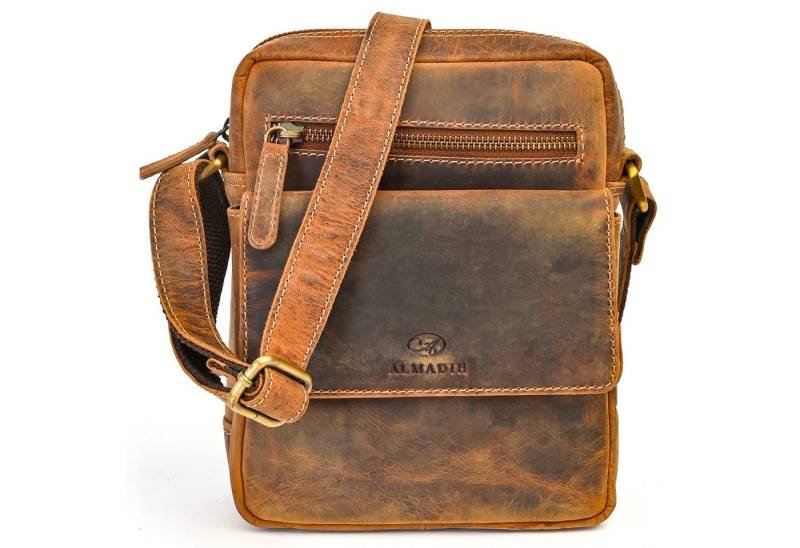 ALMADIH Umhängetasche Leder Herren THEO Kompakte Ledertasche für 9.7 Zoll iPad von ALMADIH