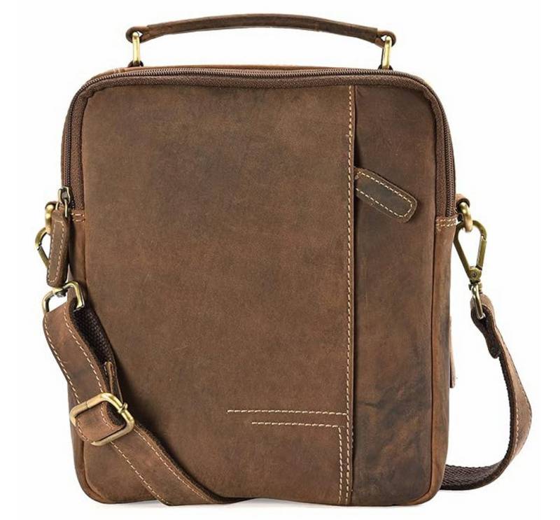 ALMADIH Umhängetasche Leder Herren klein GIL Ledertasche – 9.7 Zoll iPad Messenger von ALMADIH