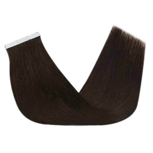 Blumen-Tape-in-Haarverlängerungen, Echthaar, Echthaar, 12 Monate, Haar-Tape-Haare for Frauen (Color : 2, Size : 10 PCS_18 INCHES 5G-PCS_12 MONTHS) von ALOEU