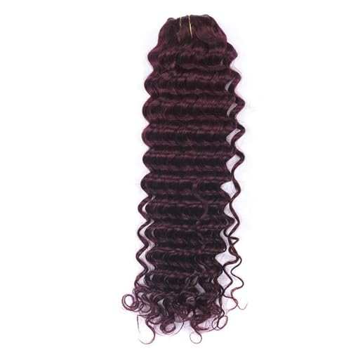 Clip-In-Haarverlängerung, Echthaar, Dunkelbraun, 7 Stück, 100 g, Echthaarverlängerung for Frauen (Color : #99J, Size : 1 SIZE_20 INCHES 100G) von ALOEU