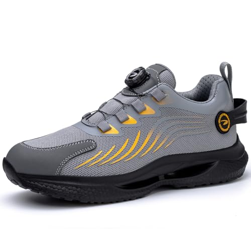 ALOFME Arbeitsschuhe Herren Damen Leicht Sicherheitsschuhe Sportlich Schutzschuhe rutschfest Arbeitsturnschuhe mit Stahlkappe von ALOFME