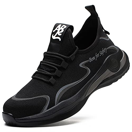 ALOFME Sicherheitsschuhe Herren Damen Leicht Arbeitsschuhe Bequem Atmungsaktiv Schutzschuhe mit Stahlkappen Sneaker von ALOFME