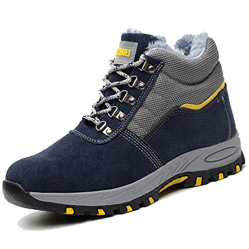 ALOFME Sicherheitsschuhe Herren Damen S3 Hoch Leicht Arbeitsschuhe Winter Sicherheitsstiefel mit Warm Gefütterte & Stahlkappe von ALOFME