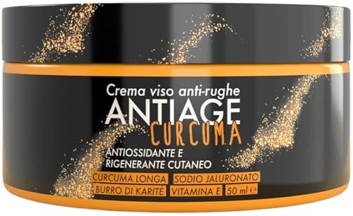 Anti-Falten-Gesichtscreme mit Kurkuma und Vitamin E – feuchtigkeitsspendend und regenerierend mit Sheabutter – Anti-Aging für trockene und fettige Haut – Damen und Herren – 50 ml von ALOHALABS