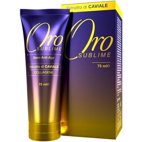 Oro Sublime Gesichtscreme Anti-Falten für Damen und Herren, feuchtigkeitsspendend, Anti-Age, Hyaluronsäure mit Kollagen und Kaviar-Extrakten, 75 ml von ALOHALABS