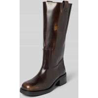 ALOHAS Stiefel aus echtem Leder mit Logo-Prägung Modell 'Sajan' in Dunkelbraun, Größe 41 von ALOHAS
