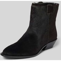 ALOHAS Stiefeletten aus echtem Leder mit Kunstfellbesatz Modell 'Syd' in Dunkelbraun, Größe 38 von ALOHAS