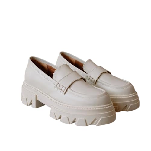 ALOHAS Trailblazer Ivory Weiße, cremefarbene, klobige Leder-Loafer (eu_Footwear_Size_System, Adult, Women, Numeric, medium, Numeric_39) von ALOHAS