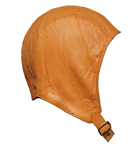 ALP Cabriohaube Leder Ockerbraun - Fliegermütze - Oldtimermütze XL Cabriobrille gratis von ALP