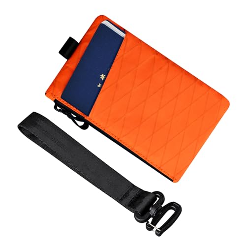 ALPAKA Zip Clutch Orange X-Pac VX25 | Portmonee Herren mit RFID-Schutz | Reisepass-Geldbörse mit YKK Reißverschluss | 3 Außenfächer | Abnehmbarem Trageriemen | Kompatibel mit HUB Ökosystem von ALPAKA