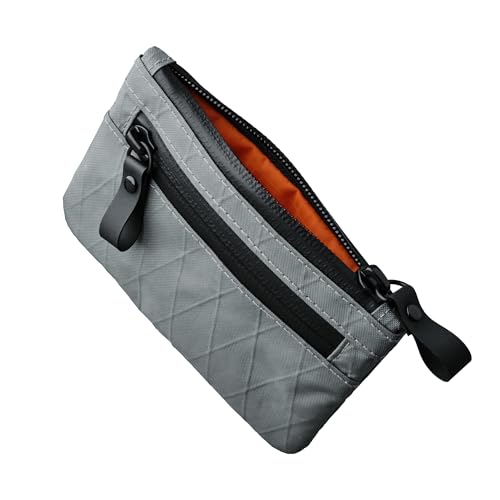 ALPAKA Zip Pouch Grau X-Pac X21 | Geldbörse Herren mit RFID-Schutz | Geld- & Kartenetui | Wasserabweisend Stoff & Reißverschluss | Portemonnaie Kompatibel mit HUB Keychain von ALPAKA