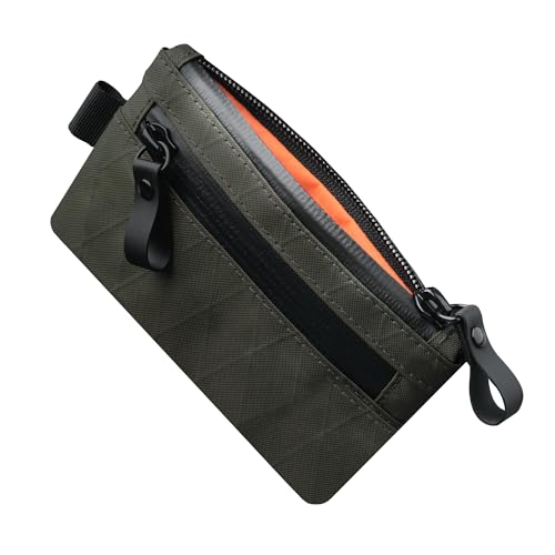 ALPAKA Zip Pouch Grün X-Pac VX21 | Geldbörse Herren mit RFID-Schutz | Geld- & Kartenetui | Wasserabweisend Stoff & Reißverschluss | Portemonnaie Kompatibel mit HUB Keychain von ALPAKA