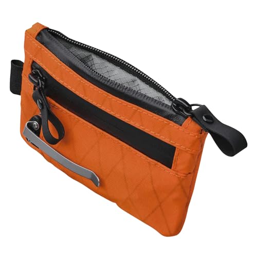 ALPAKA Zip Pouch Pro Orange X-Pac VX25 | Minimalistische Geldbörse Herren mit RFID-Schutz | Portmonee Herren mit 3 Multifunktions-Fächer | Für 4-12 Karten | Wetterfest | Kompatibel mit HUB Keychain von ALPAKA