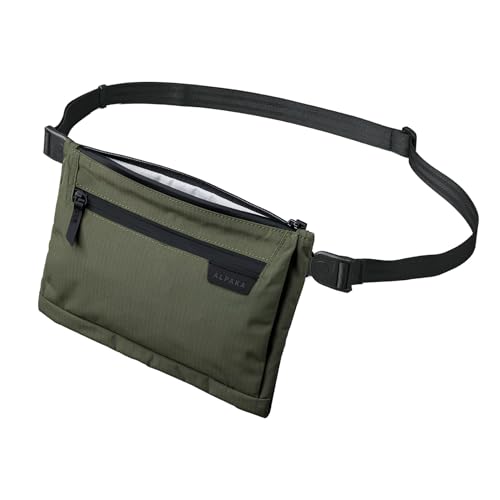 ALPAKA Zip Pouch Max V2-2L Sling Bag für Herren | Umhängetasche Herren Klein | EDC Umhängetasche Schultertasche Crossbody Bag für iPad mini | Brusttasche Bauchtasche für Reise Travel Alltag, Grün von ALPAKA