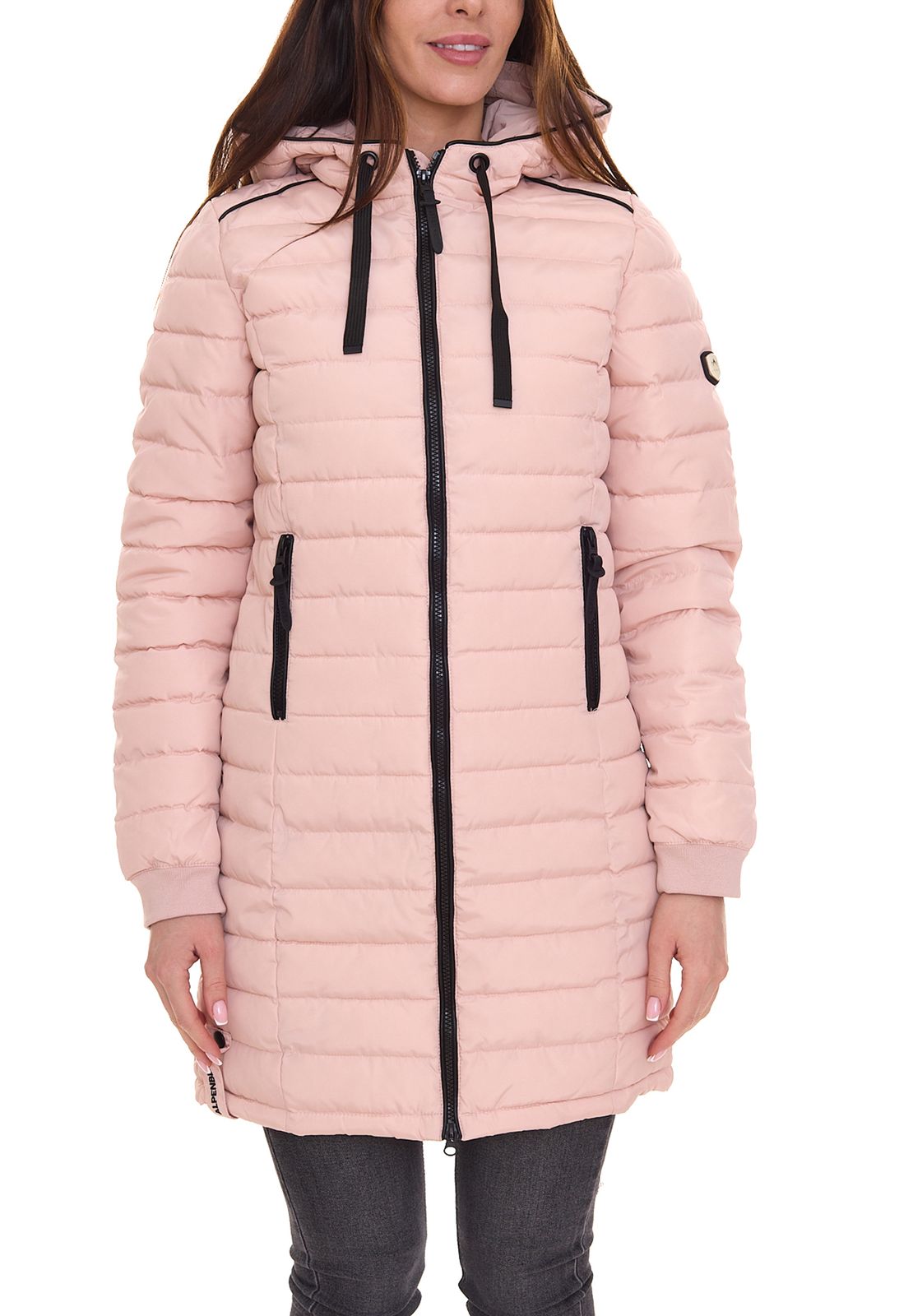 ALPENBLITZ Damen Stepp-Parka mit Kapuze nachhaltiger Winter-Mantel 21743534 Rosa von ALPENBLITZ