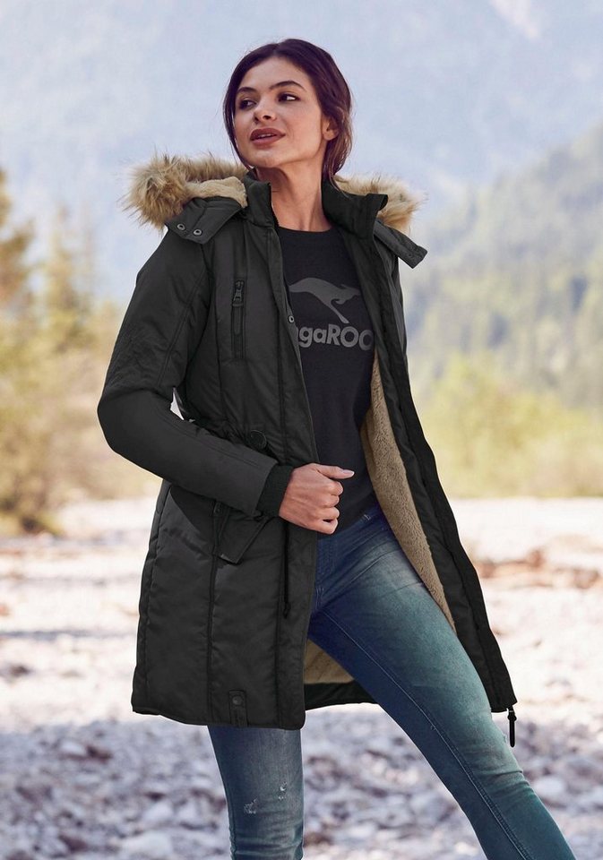 ALPENBLITZ Parka Wintercharme für kalte Temperaturen, aus Webstoff, mit Kapuze, mit Taschen von ALPENBLITZ