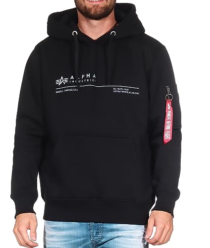 ALPHA INDUSTRIES AI Reflective Hoody Kapuzensweat für Herren Black von ALPHA INDUSTRIES