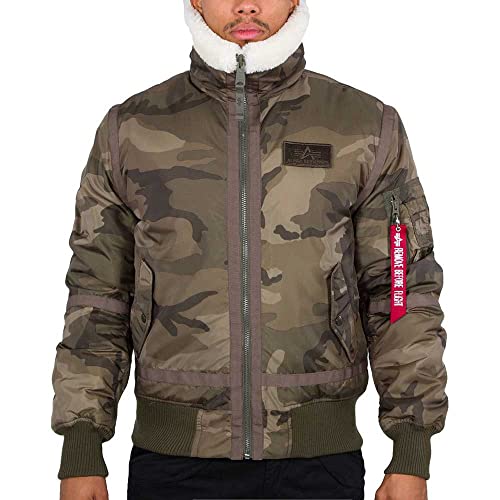 ALPHA INDUSTRIES B15-3 TT Camo Bomberjacke für Herren Olive Camo von ALPHA INDUSTRIES