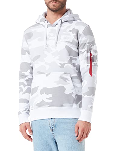 ALPHA INDUSTRIES Back Print Hoody Camo Kapuzensweat für Herren White Camo von ALPHA INDUSTRIES