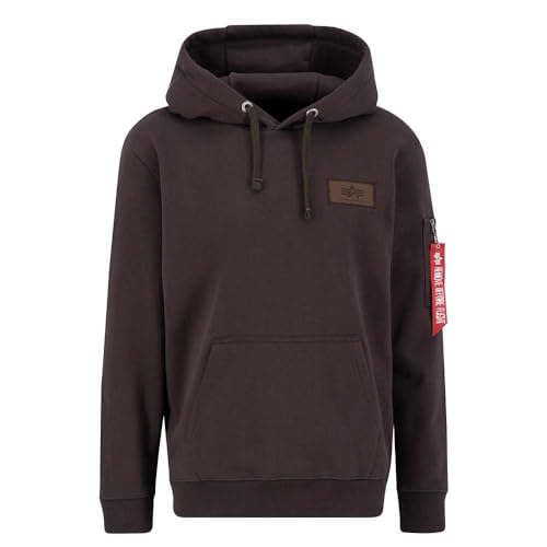 ALPHA INDUSTRIES Back Print Hoody Kapuzensweat für Herren Hunter Brown von ALPHA INDUSTRIES