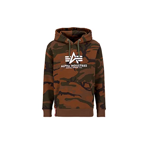 ALPHA INDUSTRIES Basic Hoody Camo Kapuzensweat für Herren Burned Camo von ALPHA INDUSTRIES