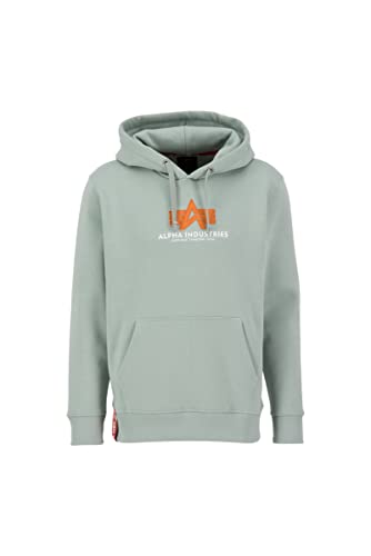 ALPHA INDUSTRIES Basic Hoody Rubber Kapuzensweat für Herren Dusty Green von ALPHA INDUSTRIES