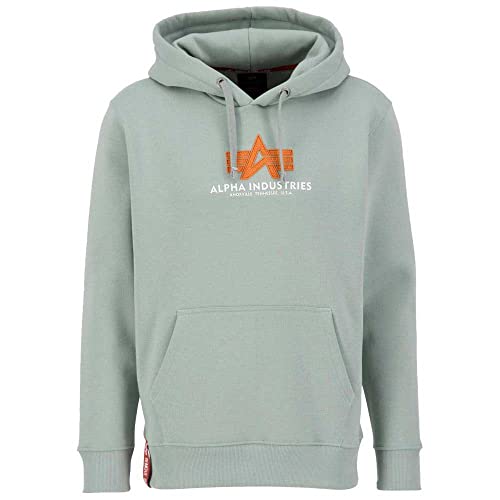 ALPHA INDUSTRIES Basic Hoody Rubber Kapuzensweat für Herren Dusty Green von ALPHA INDUSTRIES