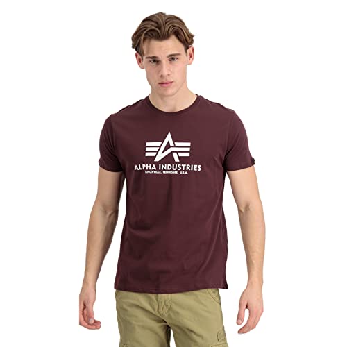 ALPHA INDUSTRIES Basic Logo T-Shirt (S, deep Maroon) von ALPHA INDUSTRIES