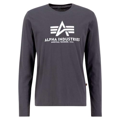 ALPHA INDUSTRIES Herren Basic Ls Longsleeve Für T-Shirt, Vintage Grey, M EU von ALPHA INDUSTRIES