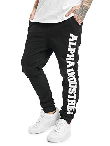 ALPHA INDUSTRIES Big Letters Jogger Hose, 03-Black, L für Herren von ALPHA INDUSTRIES